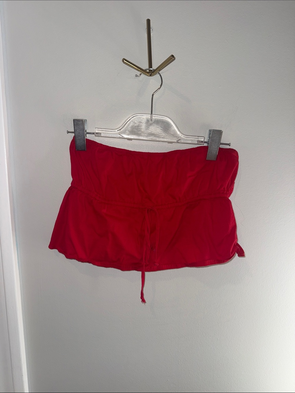 La Hearts Red High-Waist Drawstring Shorts
